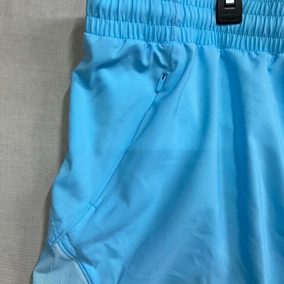 NWT All In Motion Women XL Blue Denim Woven Mid-Rise Elastic Waist Run Shorts 3 - Picture 10 of 14